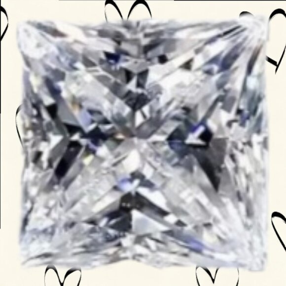 ❤️Offers⭐ New S925 Sterling Silver Square Geometric Engagement Ring - Picture 4 of 4